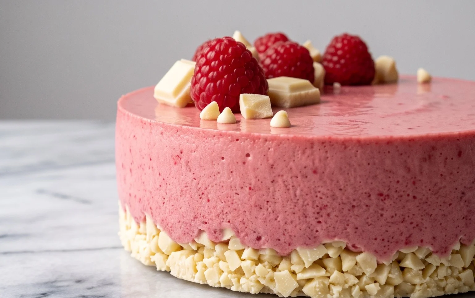 Bavarois Framboise, Croustillant Chocolat Blanc : Recette