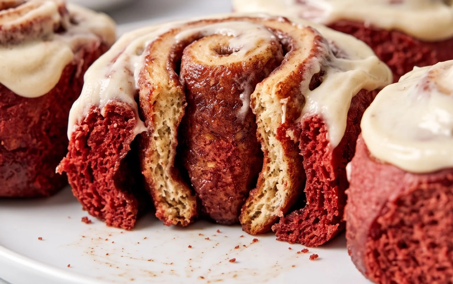 Red Velvet Cake Mix Cinnamon Rolls
